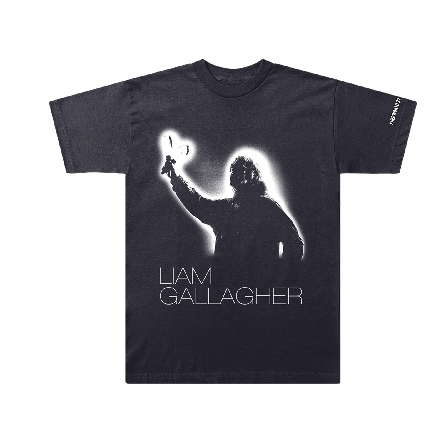 Knebworth 22 Maracas T-Shirt Navy | Liam Gallagher Official Store